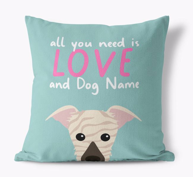 All You Need Is Love: Personalized {breedFullName} Canvas Pillow